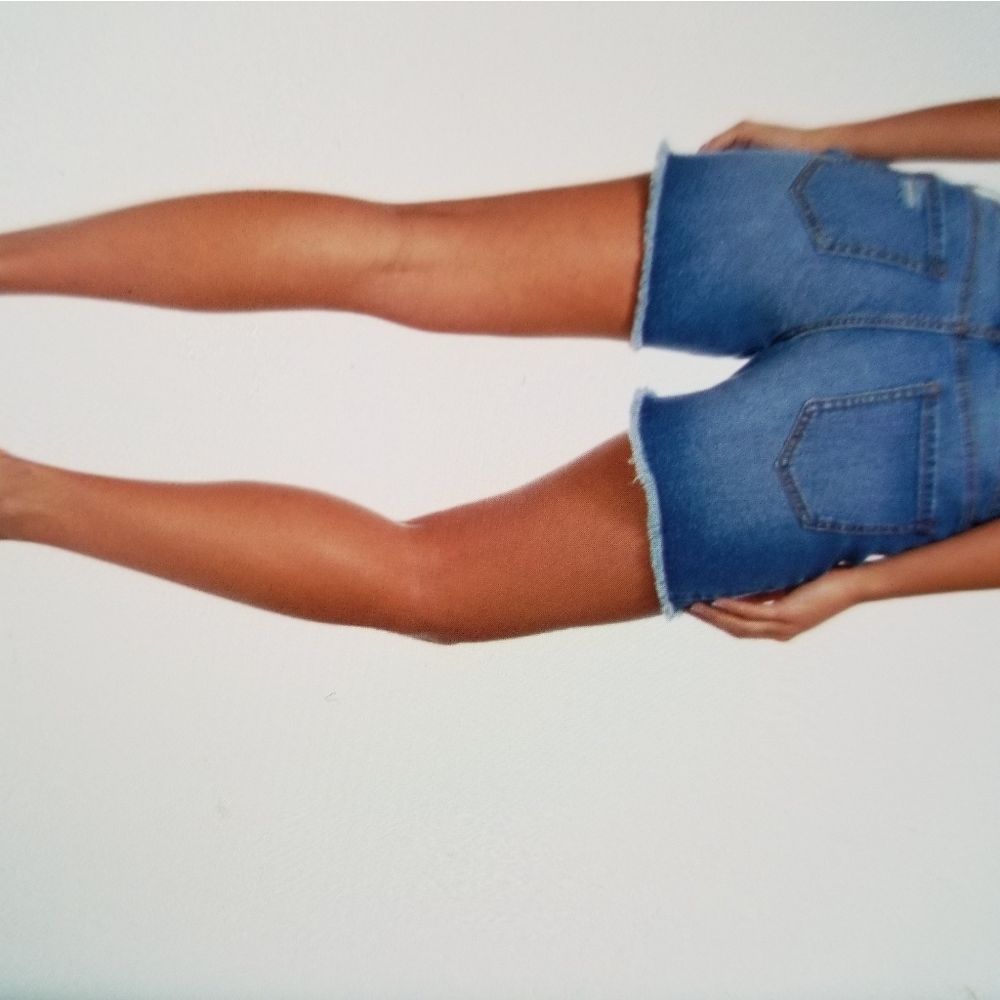 Midrise Destructed Shorts - Picture 5 of 6